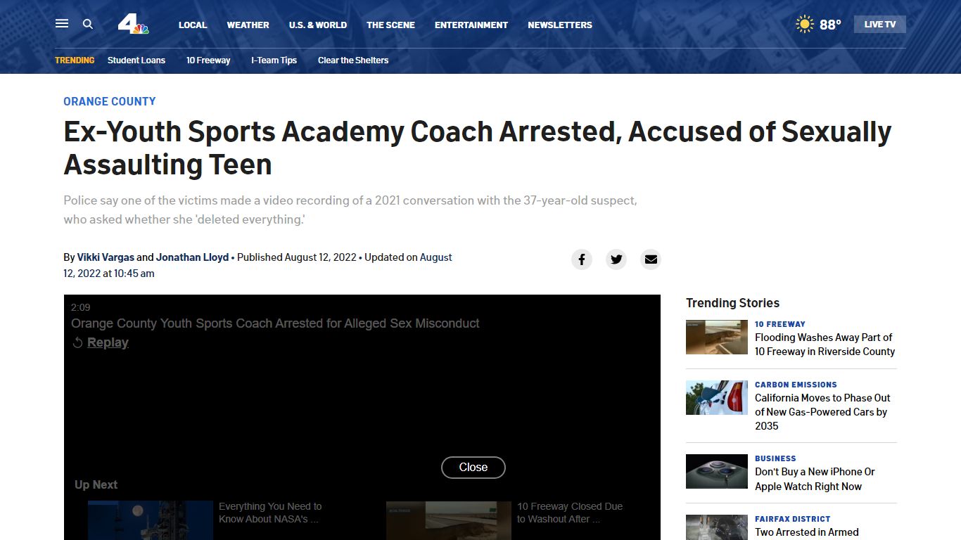 Ex-Youth Sports Academy Coach Arrested, Accused of Sexually Assaulting Teen